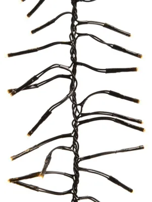 Productafbeelding van LED clusterverlichting buiten 120 cm 144 lampjes zwart/warm wit Lumineo