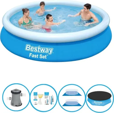 Produktbild von Bestway Pool Fast Set - Inklusive Zubehör - 366x76 cm