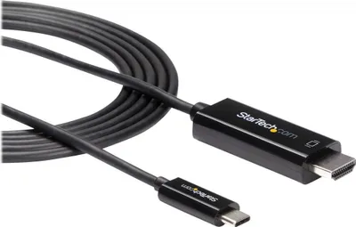 Immagine prodotto di Startech.Com 2m Cavo da Usb C a Hdmi - Nero - Cavo monitor 4k @ 60hz - Cavo video Usb C - Adattatore video esterno - Vl100 - Usb-C - Hdmi - Nero