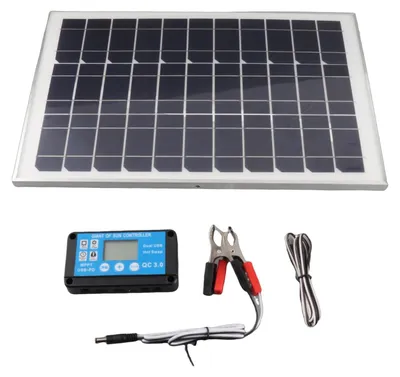 Solarmodul-Kit 100W, monokristallin, mit 20A Laderegler