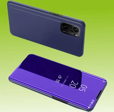 Immagine prodotto di Per Xiaomi Poco F3 / Poco F3 Pro View Smart Cover Custodia viola Custodia per cellulare