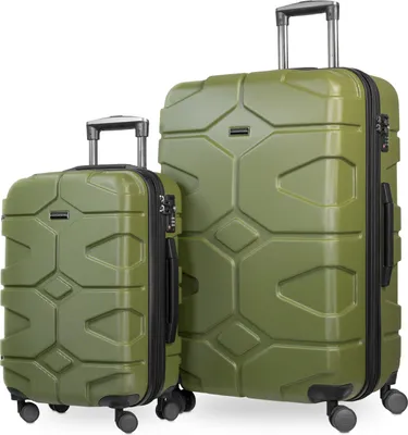 Produktbild von HAUPTSTADTKOFFER X-Kölln - 2er Koffer-Set erweiterbare Trolleys, robuste Hartschale ABS, Handgepäck + Aufgabegepäck Reisekioffer, TSA, (S & L),Olivgrün