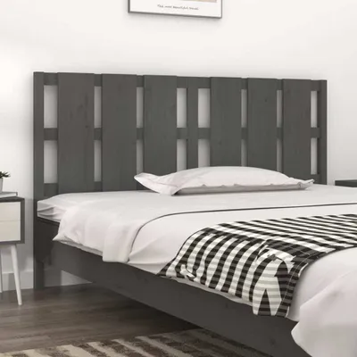 Produktbild von vidaXL Bett Kopfteil Grau 165,5x4x100 cm Massivholz Kiefer - Kopfteil - Kopfteile - Bettkopfteil - Holzkopfteil