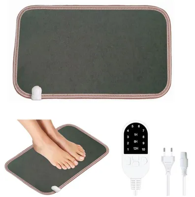 Obrázek produktu pro Vyhřívaná podložka pod nohy, elektrická podložka na nohy, rozměry 30 x 50 cm