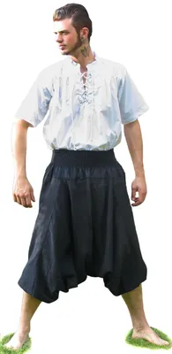 Produktbild von Herrenhose im Harem-Schnitt - Baumwolle - Schwarz - Weit geschnitten