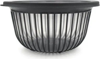 Produktbild von Aufbewahrungsschüssel mit luftdichtem Deckel in Stripe-Design - Anthrazit 1000 ml