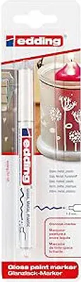 Produktbild von Glanzlackmarker - weiß - Packung mit 1 Lackmarker - Rundspitze 1-2 mm