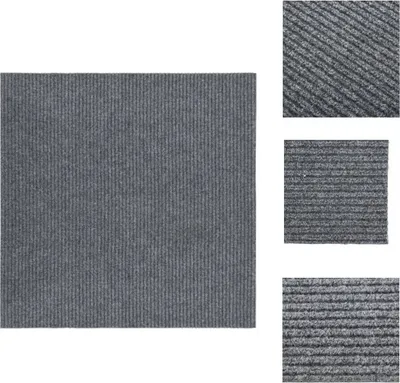 Image de vidaXL Tapis de propreté 100x100 cm Gris - Tapis