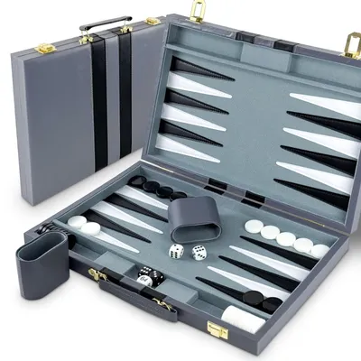 Productafbeelding van Omgoods - Backgammon Set 18" in Koffer voor 2 Spelers