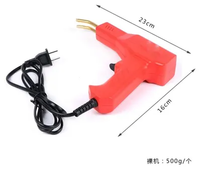 Imagen del producto de Máquina de soldadura de plástico - Kit de reparación para parachoques de automóviles - 50 W - 220 V - Enchufe europeo - Protección contra sobrecalentamiento - Abrazaderas, cuchillas y pinzas para soldadura