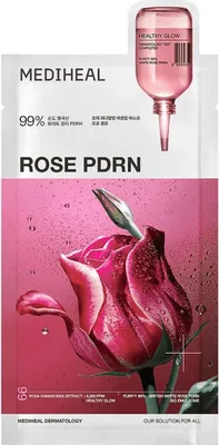 Zdjęcie produktu dla MEDIHEAL Rose PDRN Essential Mask Healthy Glow 24 ml - maska w płachcie zwężająca pory