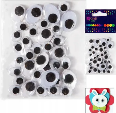Immagine prodotto di Occhi ovali mobili 36 pezzi mix