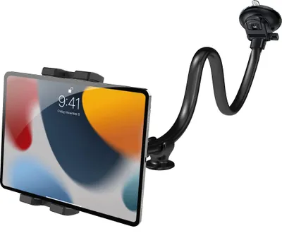 Produktbild von Auto Tablet Halter mit Schwanenhals und Saugnapf - Universelle Halterung für Tablets