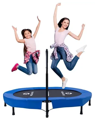 Image de Trampoline d'intérieur ovale pour 2 personnes, silencieux, supportant jusqu'à 150 kg, avec