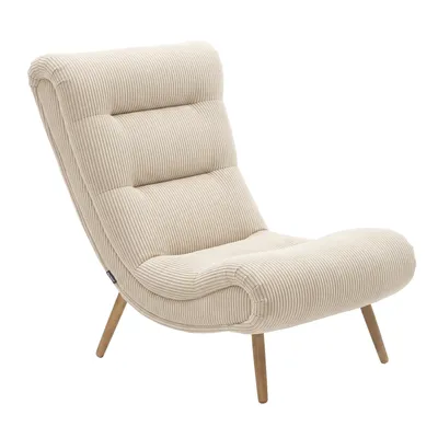 Produktbild von Max Winzer Relaxsessel Sören - Cordstoff creme - Maße: 72 x 100 x 93 cm
