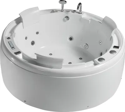 Produktbild von Luxus Whirlpool Badewanne Runde Wanne Licht Wasserfall LED-Beleuchtung