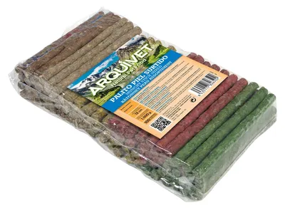 Image de Arquivet, assortiment de friandises en cuir à mâcher pour chiens, 12 cm (sachet de 100 pièces)