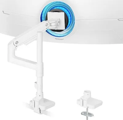 Produktbild von Ergonomische Stummelarm für hyperschlanke Bildschirme von 17-49 Zoll Breite mit Federnegativ.