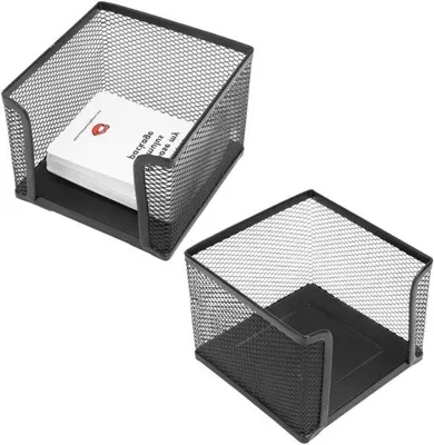 Produktbild von Notizhalter Metall Schwarz Mesh - Set von 2 für Büro Organizer