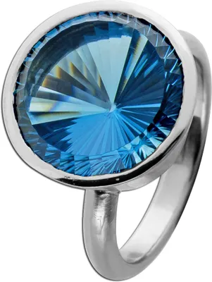 Produktbild von Aquamarin Ring Weißgold 750 18K blauer Aquamarin 9ct Top AAAA 17