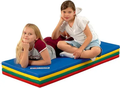 Produktbild von Sport-Thieme Faltmatte "Basic", 240x120x3 cm, Blau-Gelb-Grün-Rot