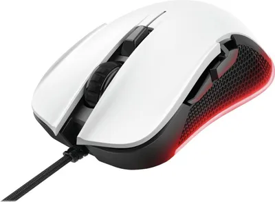 Produktbild von Trust GXT 922W YBAR, rechts, Optisch, USB Typ-A, 7200 DPI, Schwarz, Weiß