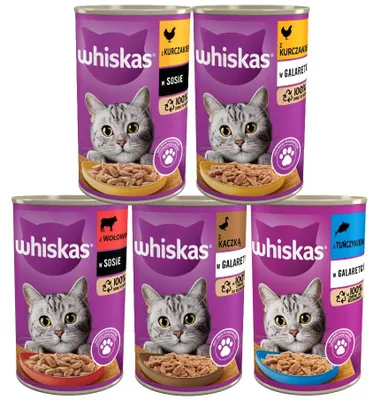 Produktbild von Whiskas Adult Mix 24x400g Huhn Rind Thunfisch Ente Feuchtfutter Für Katzen