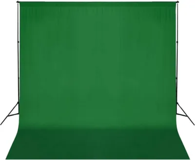 Produktbild von vidaXL Fotopozadí bez stojanu Bavlněná zelená 300x300 Chroma-Key