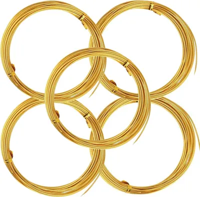 Obrázek produktu pro 5 hliníkových drátů 5 m x 1,5 mm – zlaté