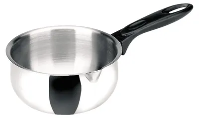 Produktbild von Ibili-Classic Stielkasserolle, Edelstahl 18/10/Bakelit, 16 cm, 1,5 l, silber/schwarz