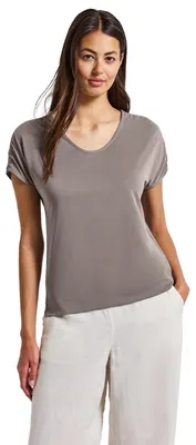 Image de Chemise pour femmes Street One, aspect soyeux, avec fronces