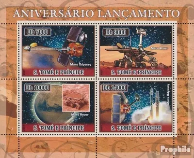 Produktbild von Briefmarken Sao Tome e Principe 2007 Mi 3000-3003 Kleinbogen (kompl. Ausgabe) postfrisch Weltraum (Mars)