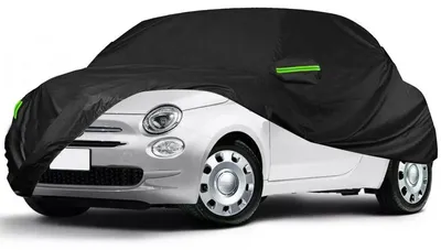 Image de Housse de protection imperméable pour Fiat 500/500C/500E/Abarth, modèles de 2007 à 2024, protection contre toutes les intempéries et protection solaire