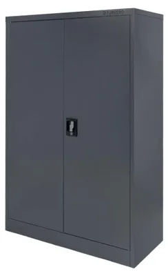 Zdjęcie produktu dla Szafa biurowa metalowa na akta i dokumenty FURVERO W-104 G/G grafitowa 90x40x140 cm skręcana