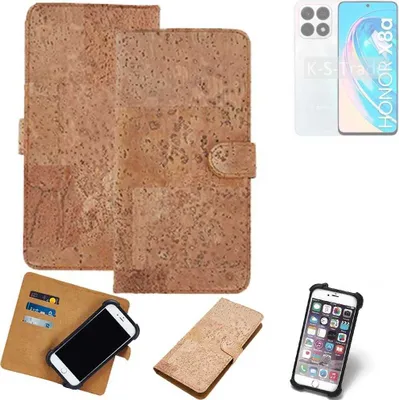 Produktbild von K-S-Trade Hülle kompatibel mit Honor X8a 5G  Kork Handyhülle Cover  Schutzhülle TPU Case Bumper in Hellbraun, (1x)