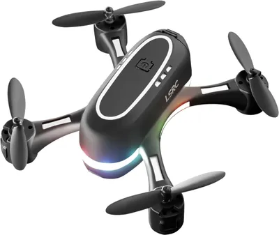 Productafbeelding van LSRC Regenbogenlicht 2.4GHz RC Mini Drone Speelgoed Cadeau, Standaard Editie (zwart)