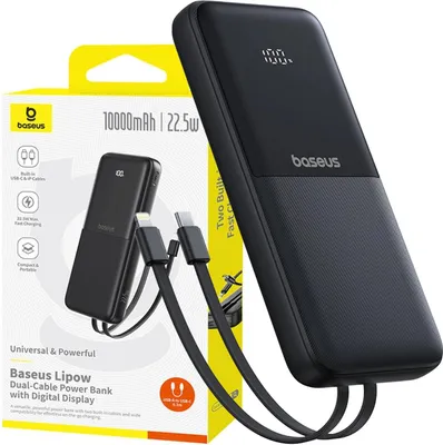Obrázok produktu pre BASEUS Lipow Powerbank 10000mAh 22,5W USB-C/A, USB-C a Lightning kábel