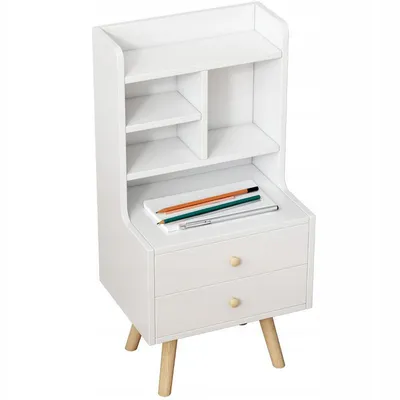 Immagine prodotto di Comodino con 2 cassetti in stile scandinavo per la camera da letto