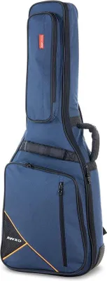 Productafbeelding van Gepolst kofferkas van 20 mm voor akoestische gitaar (4/4) - blauw - waterdicht - scheurbestendig - halsbeschermingssysteem - luxe banden - groot accessoirevak