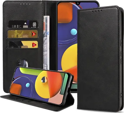 Obrázek produktu pro Smartphonica Samsung Galaxy A50s pouzdro z umělé kůže s magnetickým zavíráním a držáky na karty pouzdro typu kniha - černé