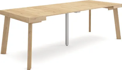 Immagine prodotto di TAPA Consolle allungabile, 222x90x73cm, Per 10 persone, Gambe in legno, Rovere