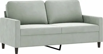 Zdjęcie produktu dla vidaXL 2-osobowa sofa jasnoszara 140 cm aksamitna