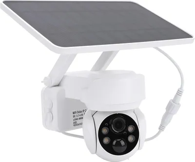 Obrázek produktu pro Bezdrátové venkovní bezpečnostní kamery, 2 MP solární kamery s 360 záběrem pro zabezpečení domu, barevné noční vidění, PIR senzor, alarm APP, SD/cloudové úložiště, IP65