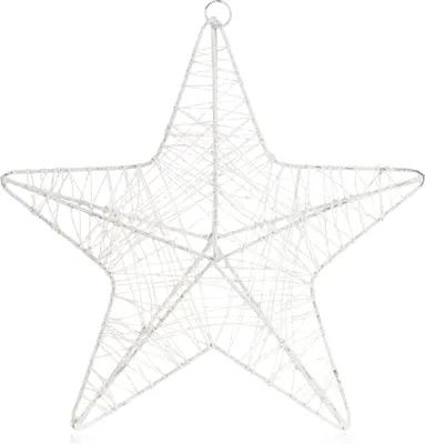 Produktbild von com-four® Deko Stern Weihnachten - Weihnachtsdekoration Stern zum Aufhängen - Weihnachtsstern aus Metall mit Pailletten - Deko Hänger