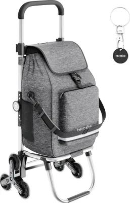 Image de Chariot de courses SHOPPER 3 en 1 pliable avec sac isotherme - gris