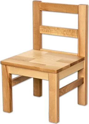 Produktbild von Betten-ABC Kinderstuhl, Massiv Kernbuche, Natur geölt, extra stabil, H 50cm B 30cm T 31cm, fertig montiert, Echte Schreinerhandwerkskunst – vielseitig für Kinderzimmer, Kitas, Wartezimmer & Gastronomie