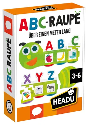 Produktbild von Headu ABC Raupe Buchstaben Lernspiel ab 3 Jahre Vorschule Montessori Puzzle
