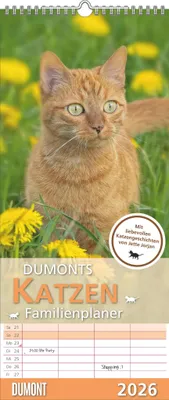 Produktbild von Dumonts Katzen Kalender - Familienplaner im Format 19,5 x 45