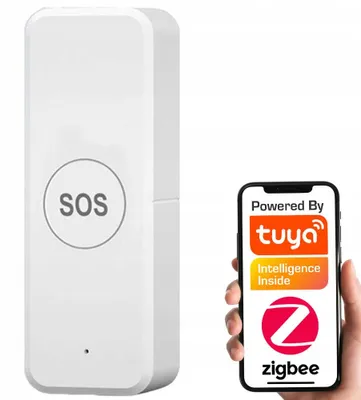 Image de Bouton d'alarme SOS Tuya à piles ZigBee