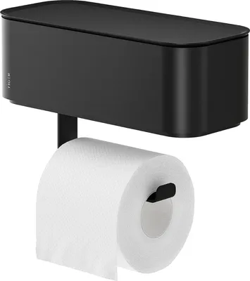Zdjęcie produktu dla Uchwyt na papier toaletowy z pojemnikiem - praktyczne przechowywanie - 1 sztuka - wysokiej jakości materiał